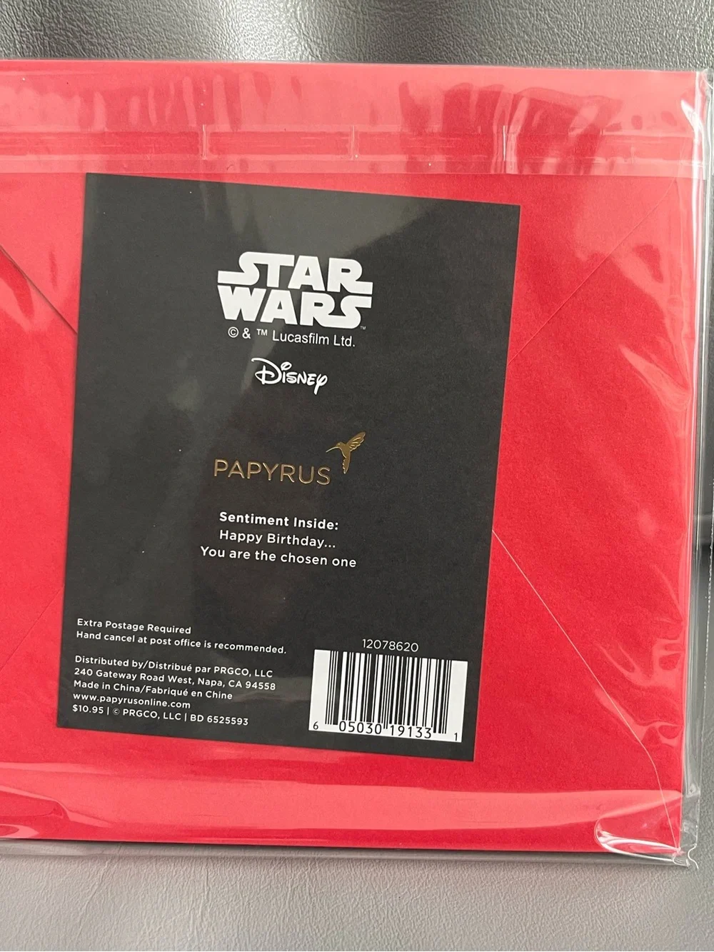 NEW PAPYRUS Darth Vader Star Wars Birthday Card - copy for exposure